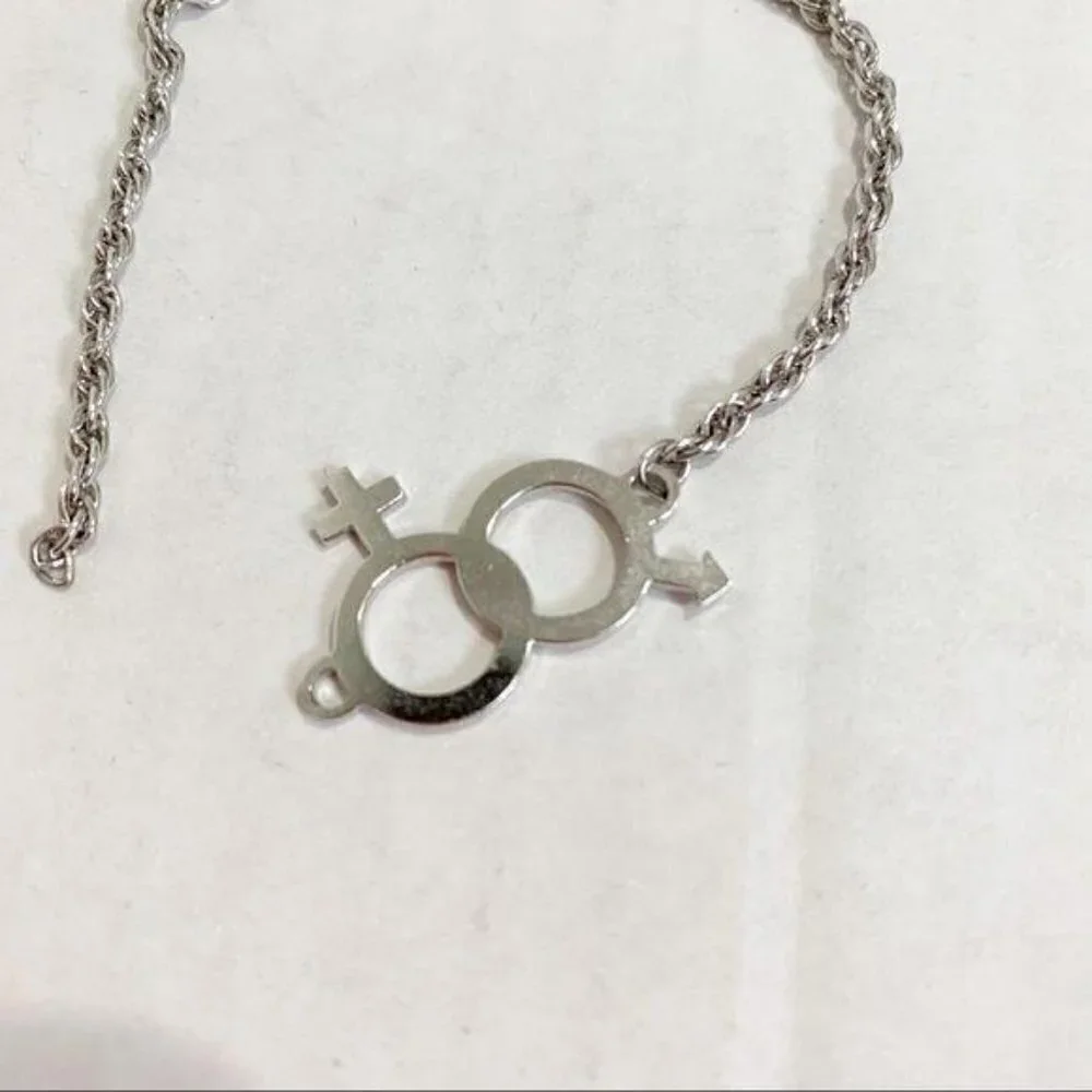🌷SALE Speidel USA Vintage Silver Tone Male Female Charm